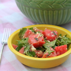 Watermelon, Feta, and Arugula Salad