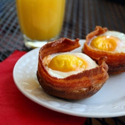 Bacon, Egg and Toast Cups