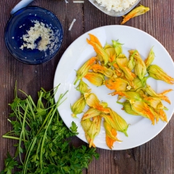 Squash Blossom Pizza