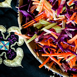 Watermelon Radish and Cabbage Slaw