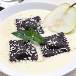 Chocolate Ravioli with Cream Cheese