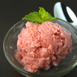 Strawberry and Mascarpone Granita