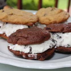 Mint Chip Ice Cream Cookie Sandwich