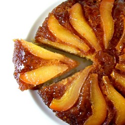 Upside Down Caramel Pear Cake