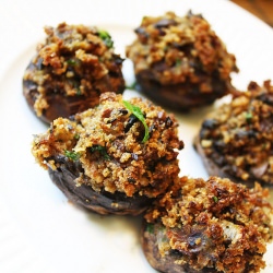 Vegan Stuffed Baby Portobellos