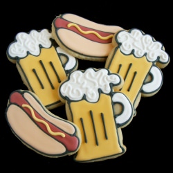 Beer & Hot Dog Cookies