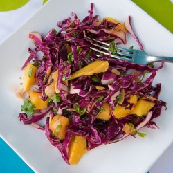 Asian Inspired Mango Orange Slaw