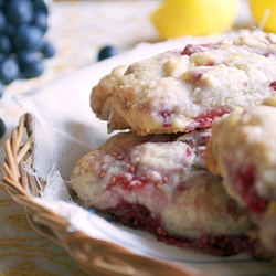 Lemon Glazed Raspberry Scones