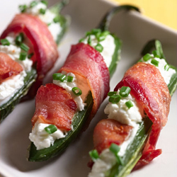 Goat Cheese Stuffed Jalapenos Wrapp