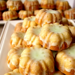 Lime Glazed Mini Bundt Cakes