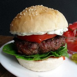 Rosemary Sage Burgers w/ Chive Mayo