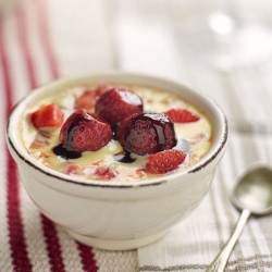 Ricotta Custard with Strawberries