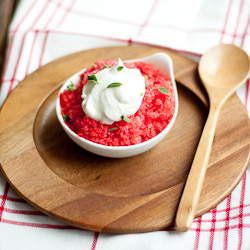 Watermelon Strawberry Thyme Granita