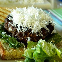 Caesar Salad Flank Steak Burger