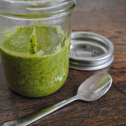 Homemade Spinach and Basil Pesto