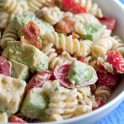 Creamy Bacon Tomato & Avocado Pasta