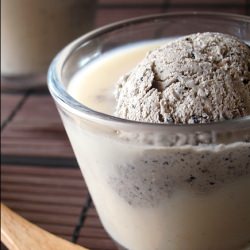 Black Sesame Ice Cream and Soy Milk