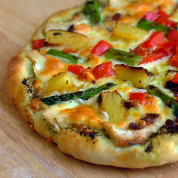 Grilled Asparagus & Pineapple Pizza