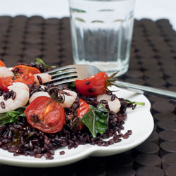 Black Rice with Shrimps