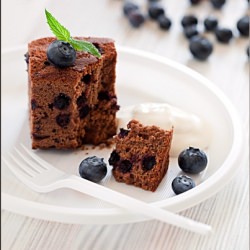 Chocolate Cake with Blueberries