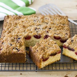 Cherry Almond Crumb Cake