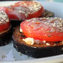 Eggplant Tomato Stacks