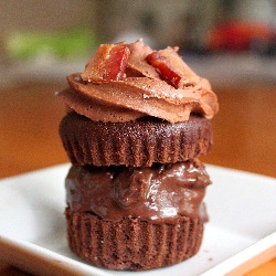 Bacon Chocolate Ice Cream Cupcake