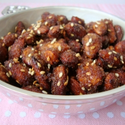 Honey and Sesame Roasted Almonds