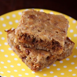 Banana Cinnamon Chip Blondie Bars