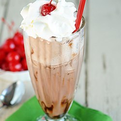 Cherry Chocolate Ice Cream Floats