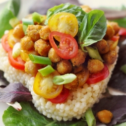 Vegan Fried Chickpea Salad