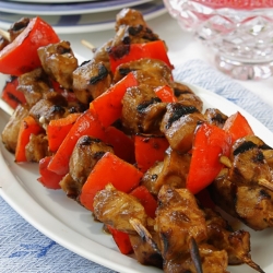 Pomegranate Chicken Kebabs