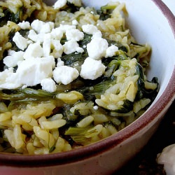 Spanakorizo and Baked Falafel