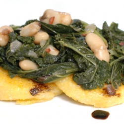 Polenta with Balsamic Kale