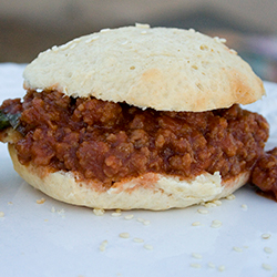 Sloppy Joe Sliders on Homemade Buns