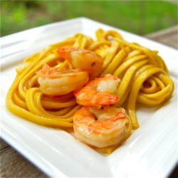 Garlic Butter Noodles with Prawns