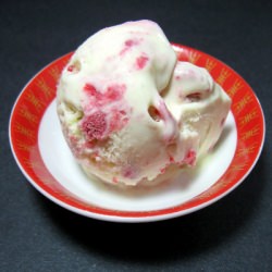 Raspberry White Chocolate Ice Cream