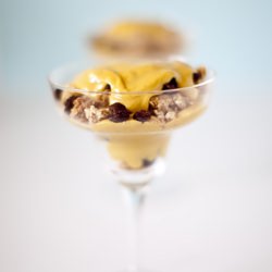 Baileys Pudding with Oatmeal Crunch