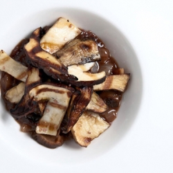 Grilled Porcini with Morel Sauce