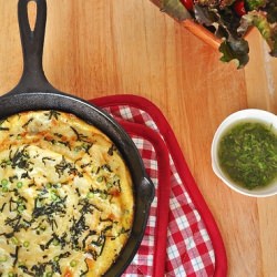 Potato Mint & Garlic Scape Frittata