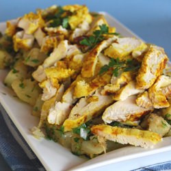 Indian Spiced Potato Chicken Salad