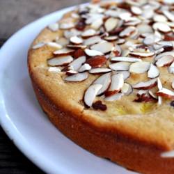 Peach and Mango Yogurt Cake