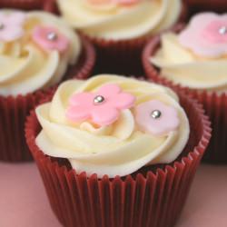 Red Velvet Baby Shower Cupcakes