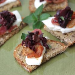 Pancetta Olive Crostini