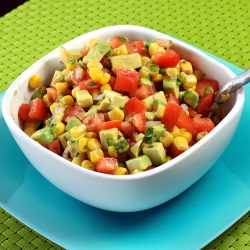 Tomato, Corn, Avocado Salsa