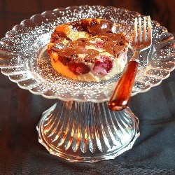 Chocolate-Marbled Cherry Clafouti