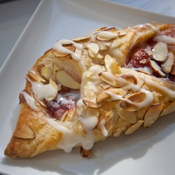 Raspberry Linzer Cheese Danishes