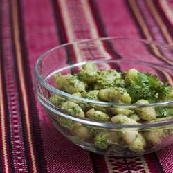 Bean Salad with Cilantro Sauce