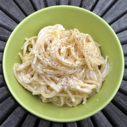 Meyer Lemon Spaghetti w Goat Cheese