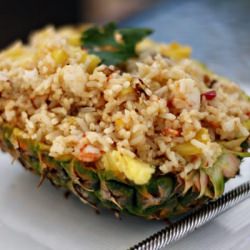 Pineapple, Coconut and Shrimp Rice